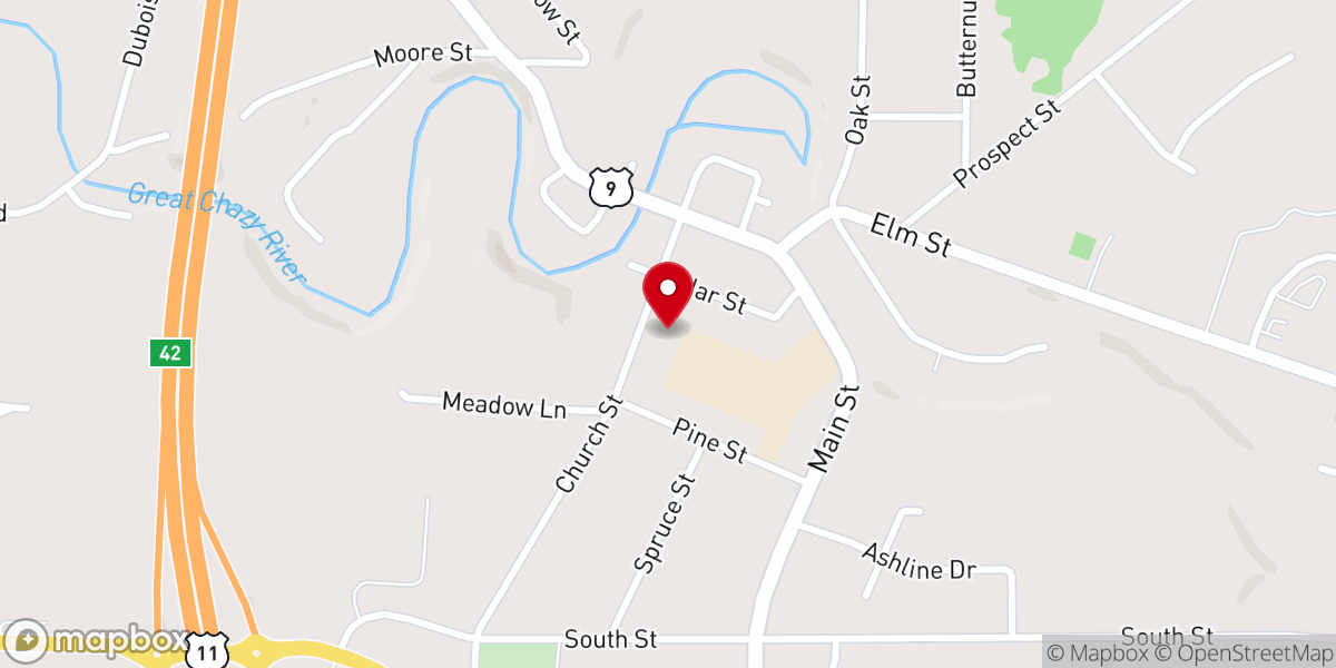Map showing location of St Mary's Church