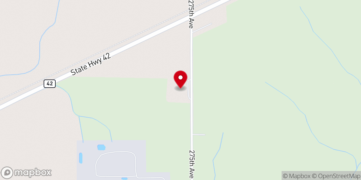 Map showing location of Peace United Methodist Church