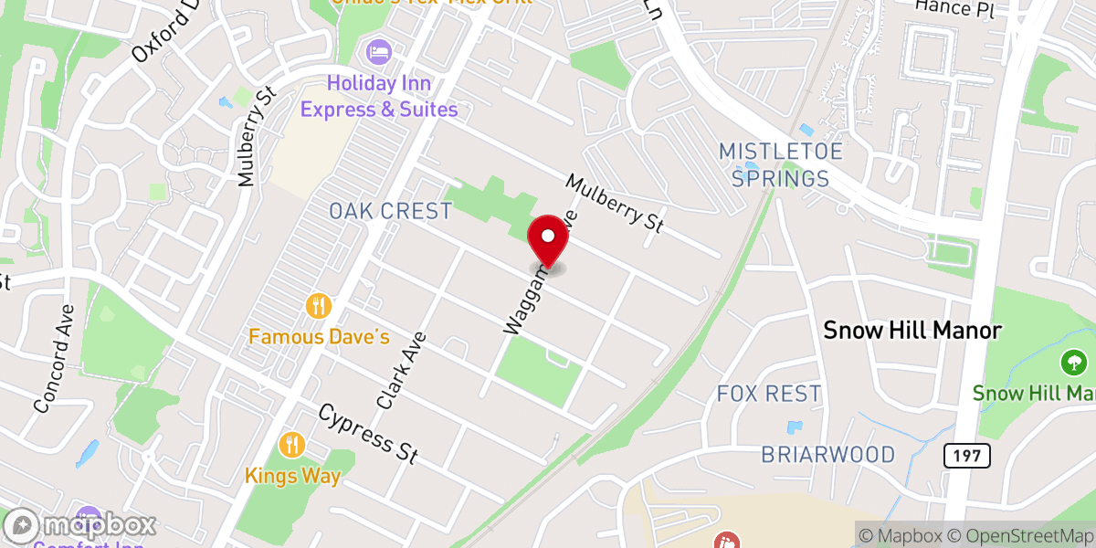 Map showing location of Greater Washington Deliverance Temple