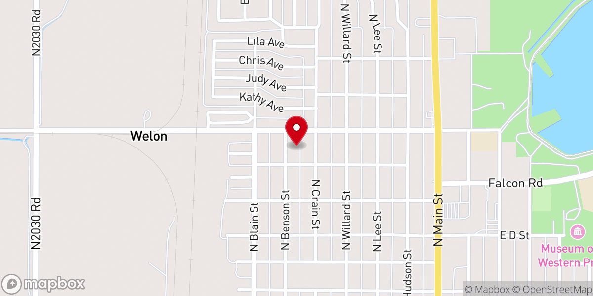 Map showing location of Trinity Baptist Church