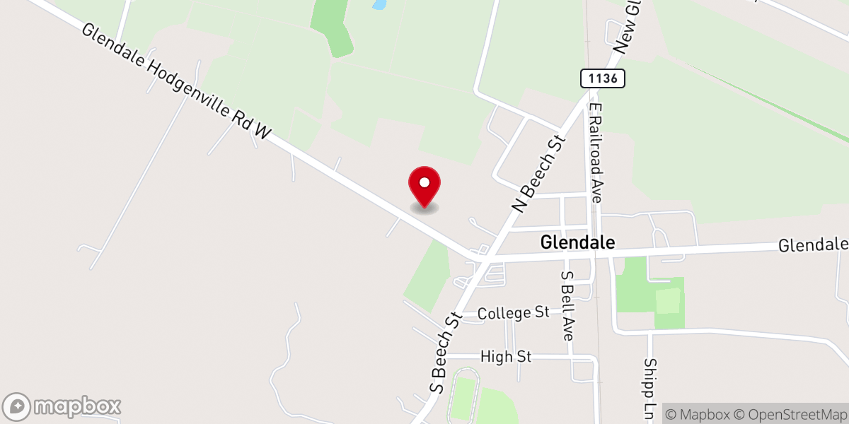 Map showing location of Glendale Gardens