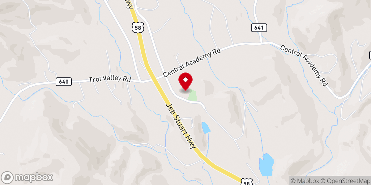 Map showing location of Bouldin Memorial Presbyterian Church