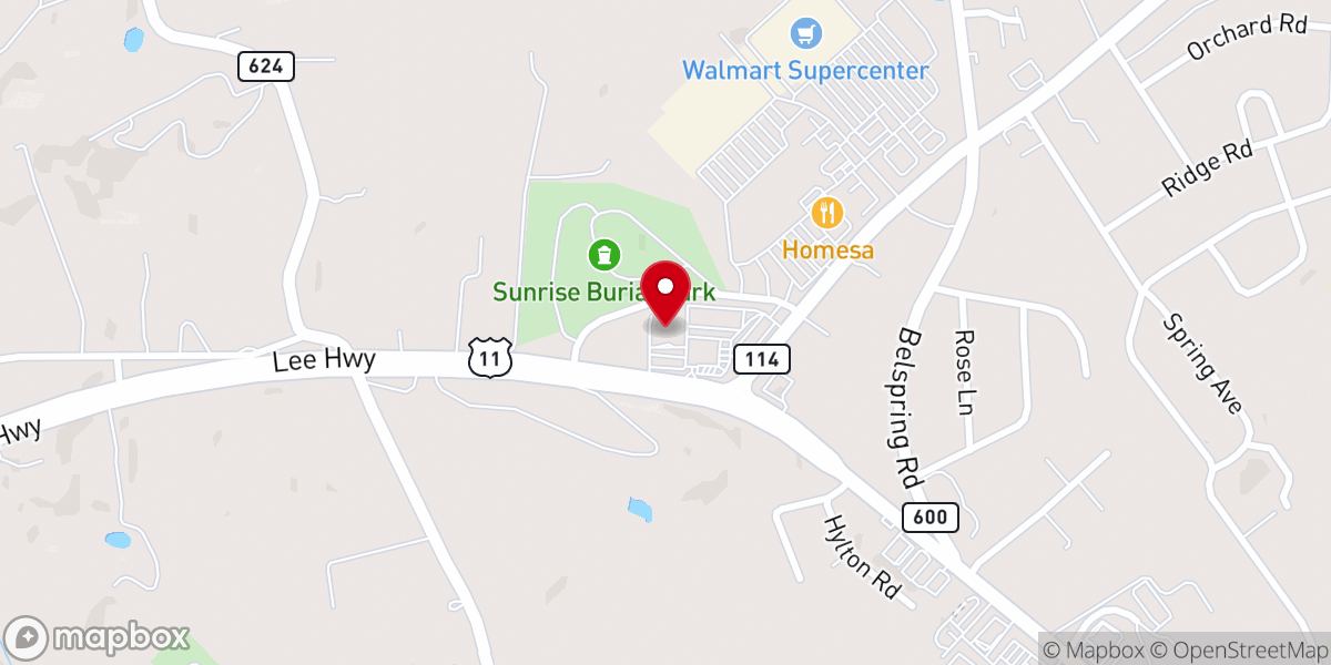 Map showing location of Jubilee Christian Center