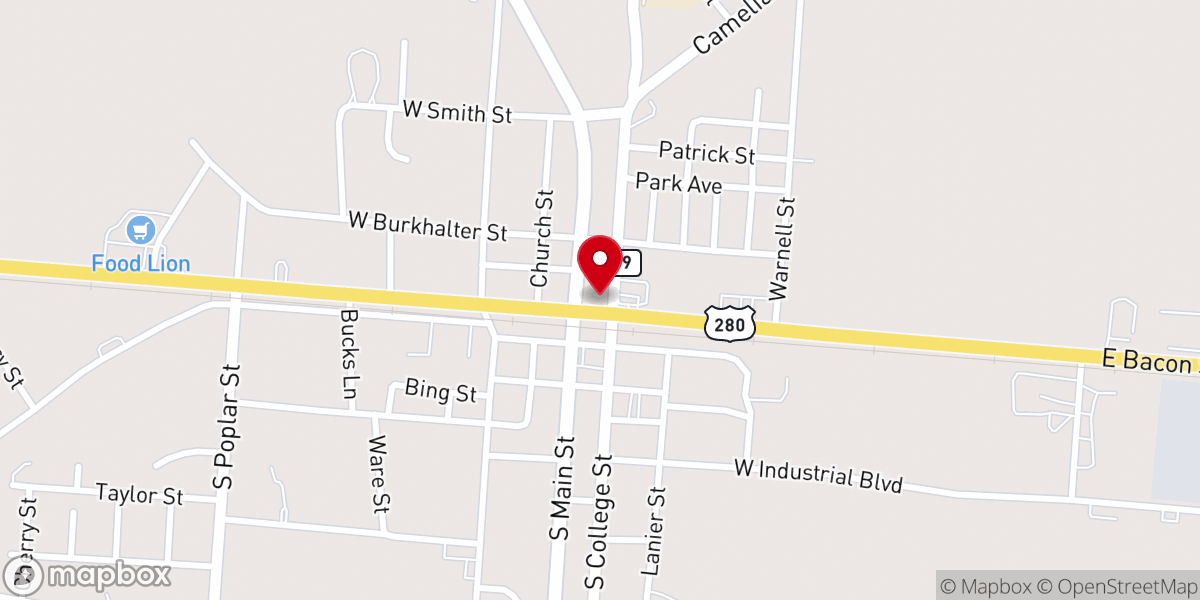 Map showing location of Pembroke