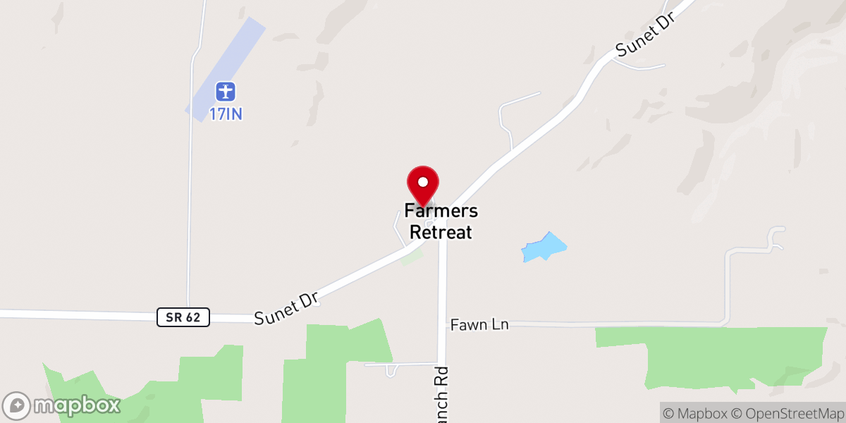 Map showing location of Saint John’s Lutheran Church
