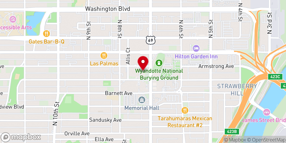 Map showing location of Gather Them Holiness Church Inc