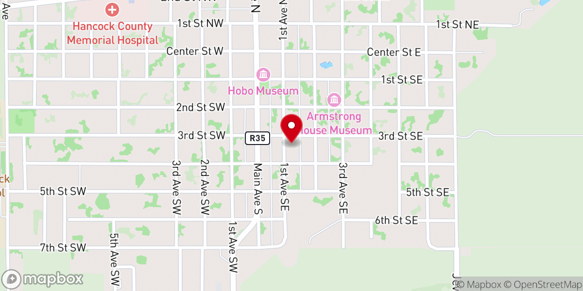 Map showing location of St Patrick's Church