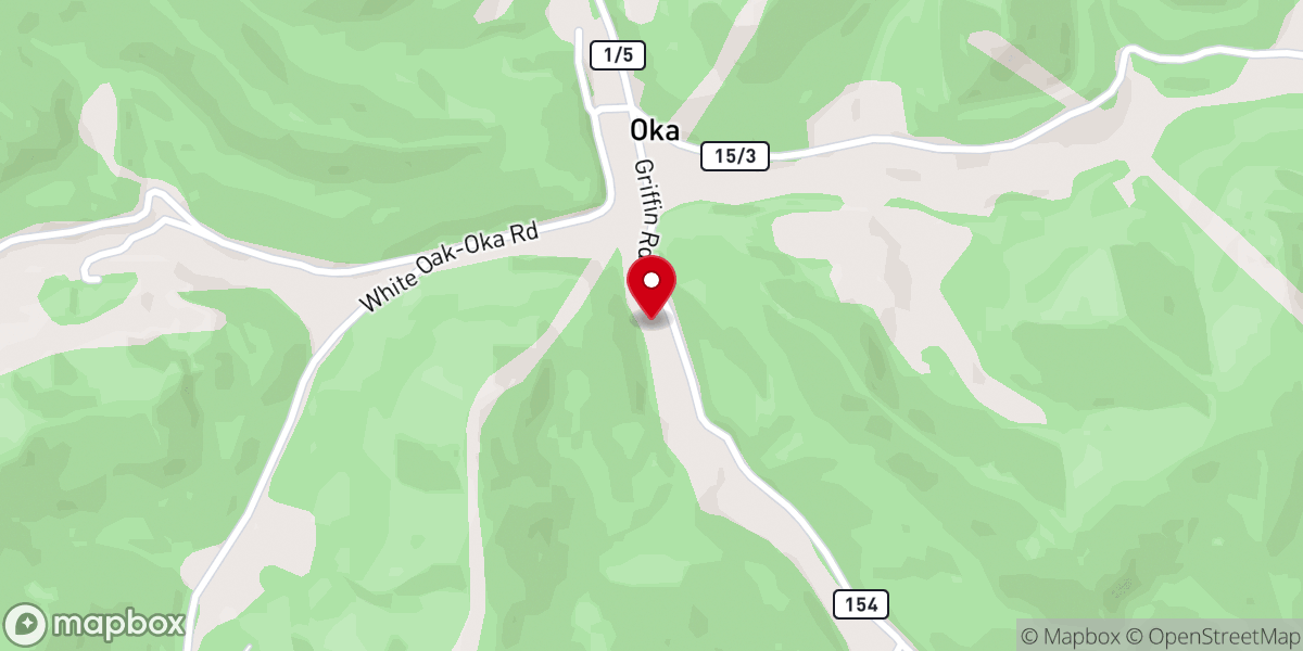 Map showing location of Oka Community Church