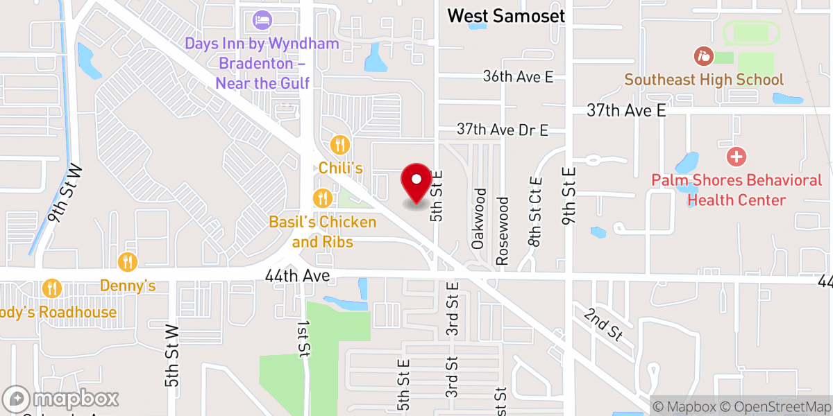Map showing location of First Church of God
