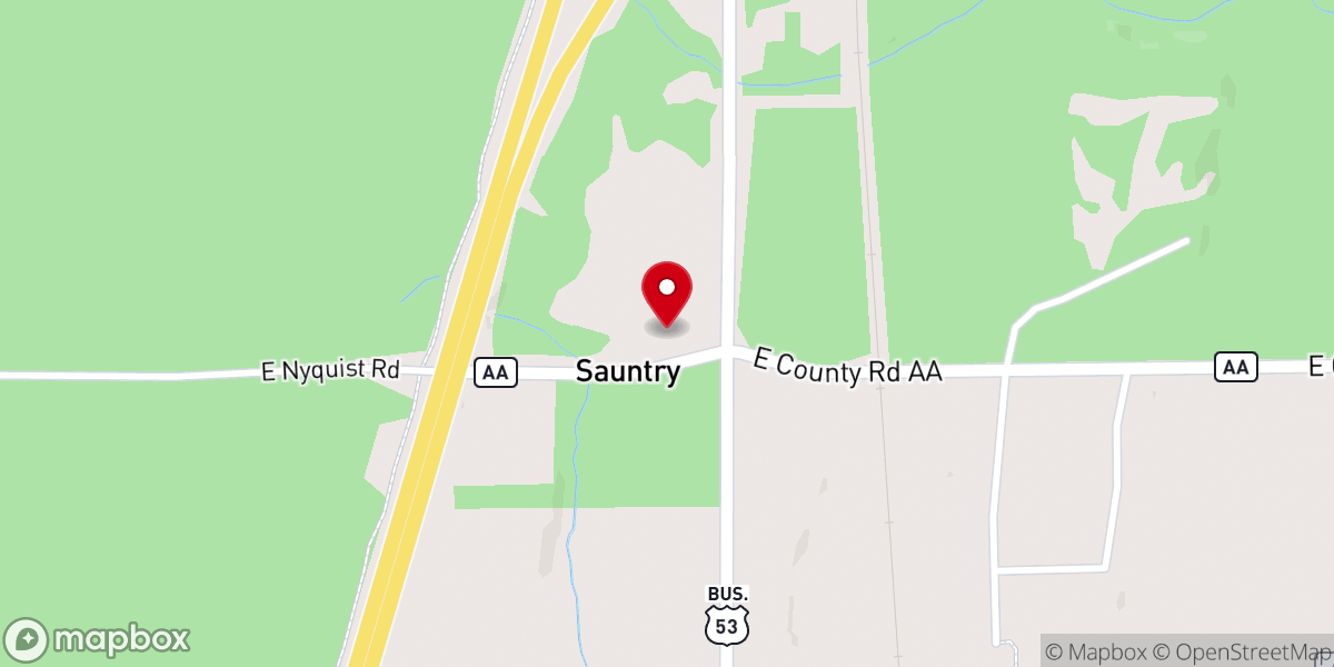 Map showing location of Northwoods Community Church
