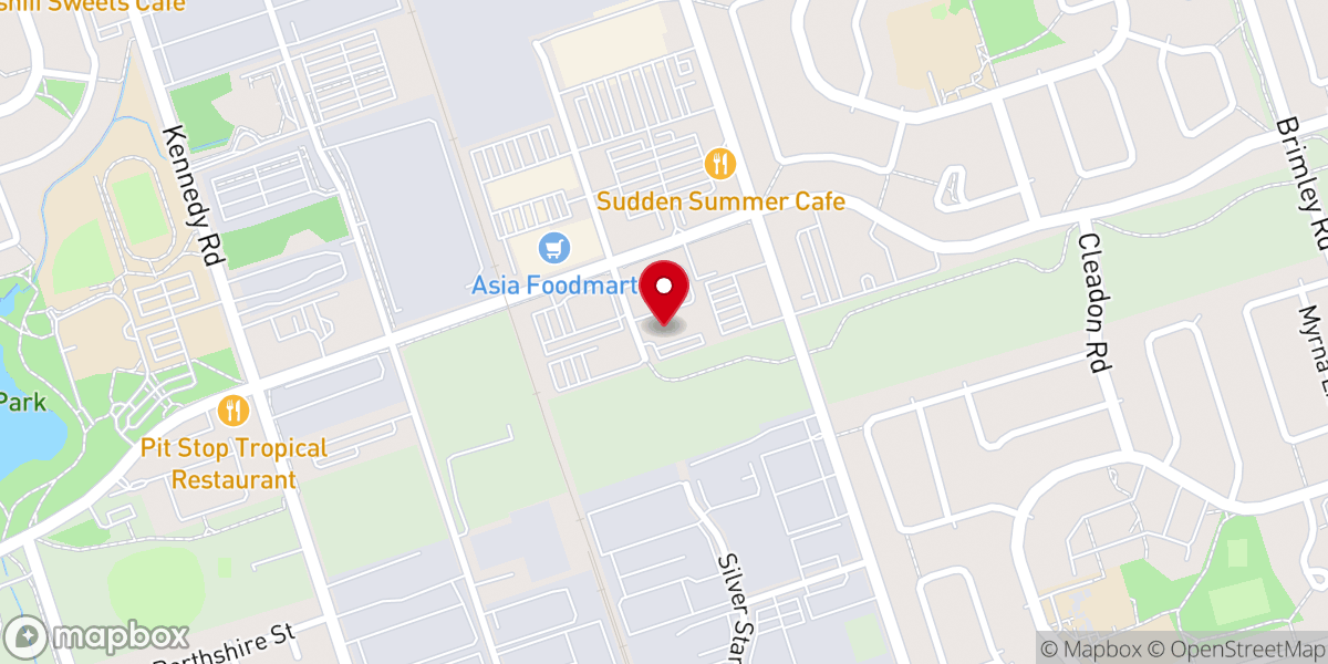 Map showing location of Japanese Gospel Church of Toronto