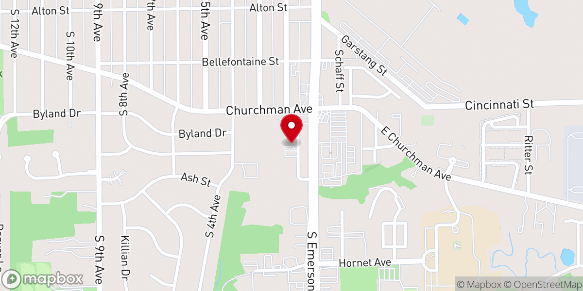 Map showing location of Chin United Pentecostal Church