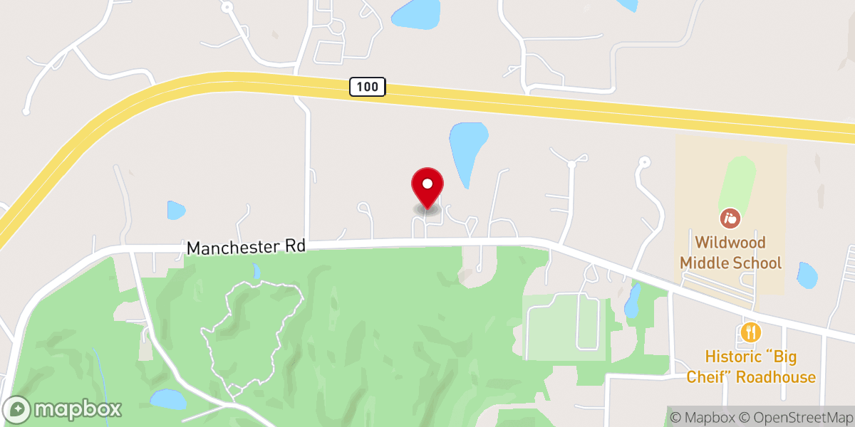 Map showing location of Cornerstone Baptist Church