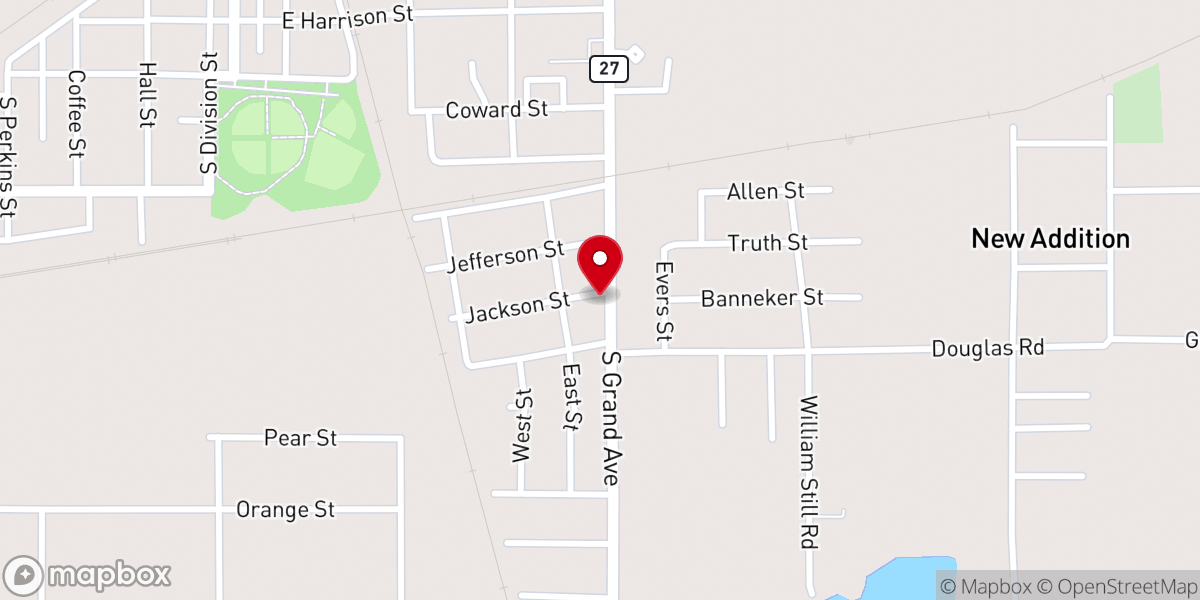 Map showing location of First Church of God In Christ