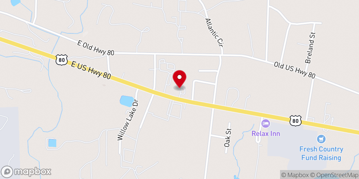 Map showing location of Clean Cut Roofing