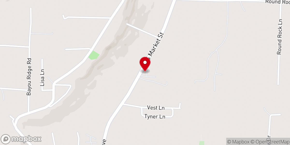 Map showing location of Bakers Creek Baptist Church