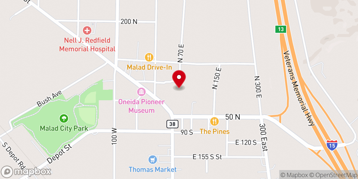 Map showing location of First United Presbyterian Church