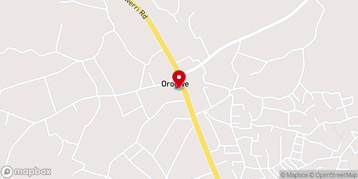 Map showing location of St. Marks Anglican Church Orogwe