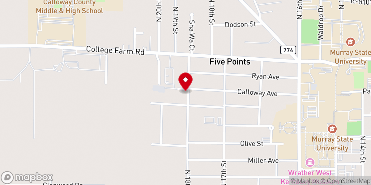 Map showing location of Trinity Christian Center