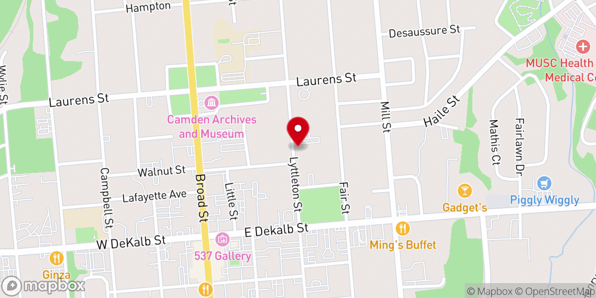 Map showing location of Lyttleton Street UMC
