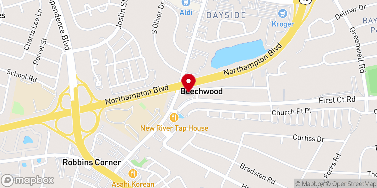 Map showing location of Morning Star Baptist Church