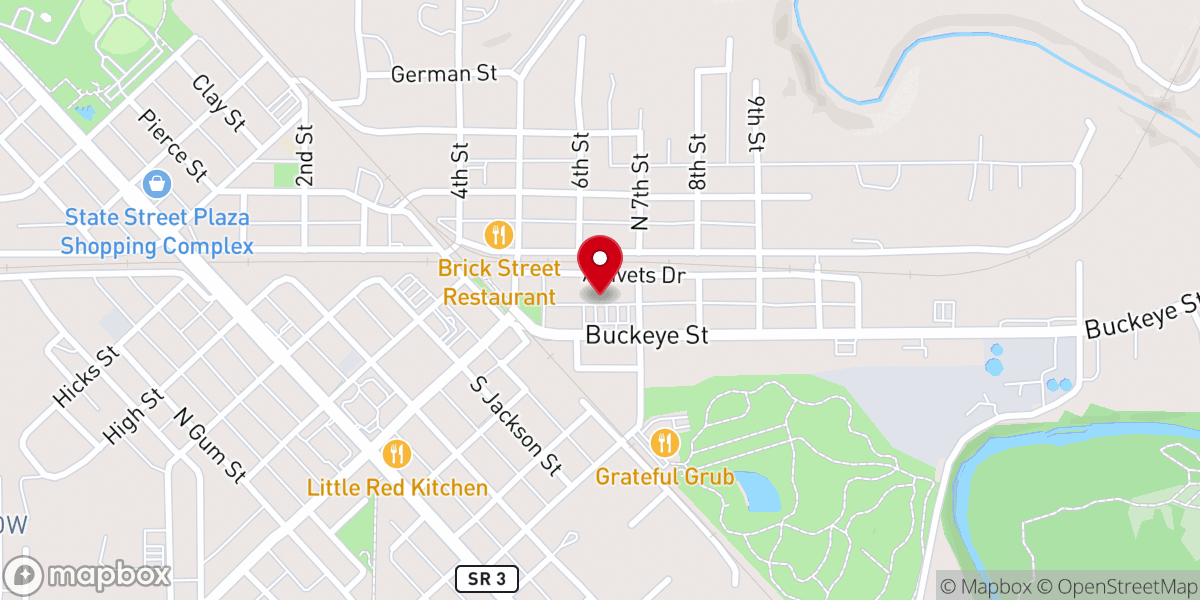 Map showing location of North Vernon BMV Branch