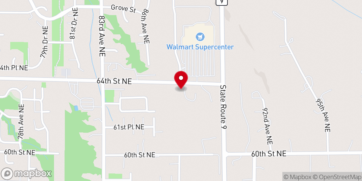 Map showing location of Allen Creek Baptist Church