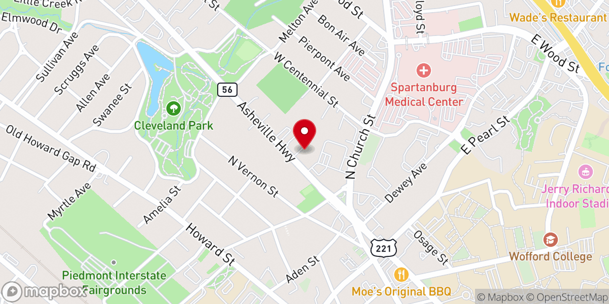 Map showing location of St. Nicholas Greek Orthodox Church