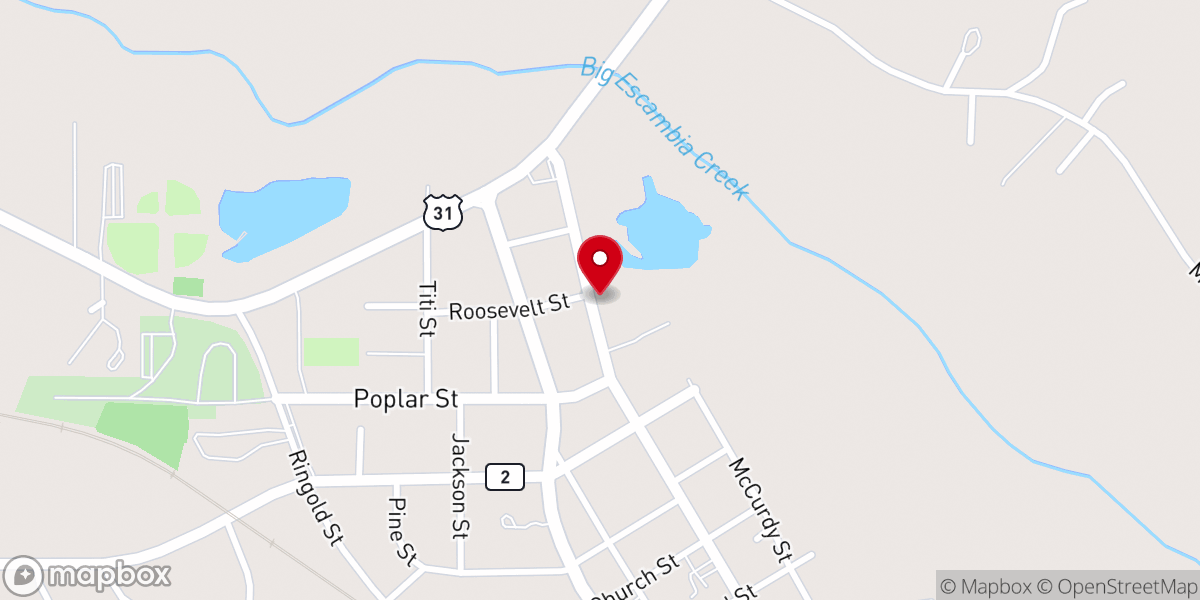 Map showing location of Pentecostal Holiness Church