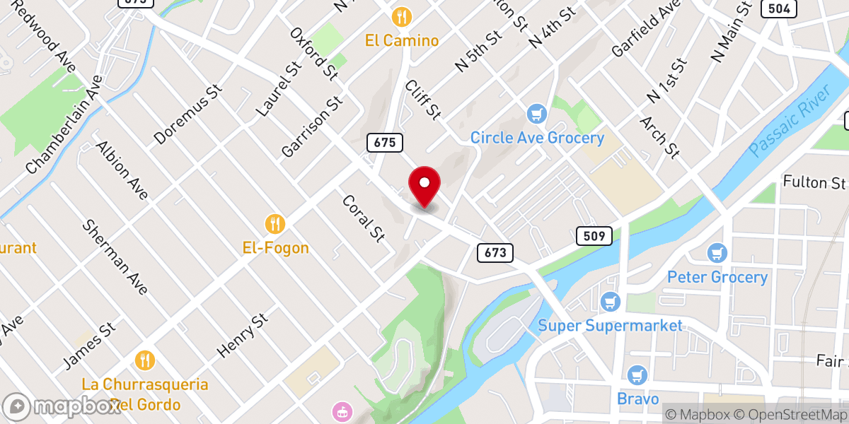 Map showing location of Family Circle Baptist Church
