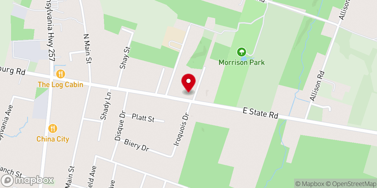 Map showing location of Seneca Son Rise Church - GMC