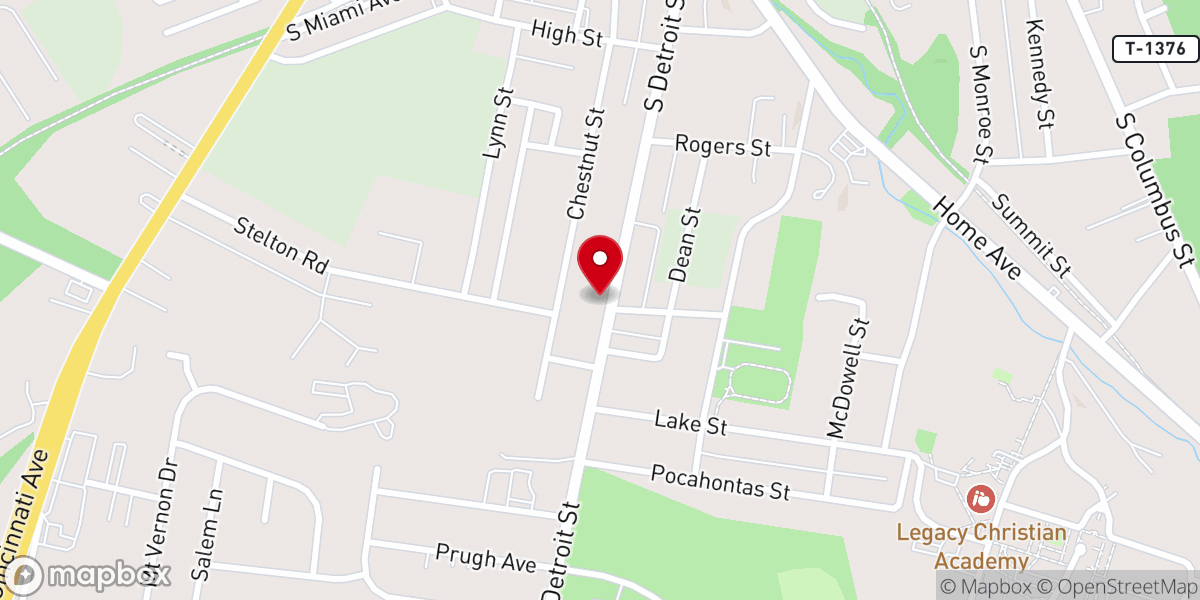 Map showing location of Greater Works Christian Assembly