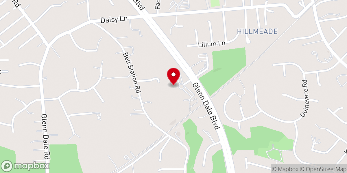 Map showing location of Glenn Dale Community Center