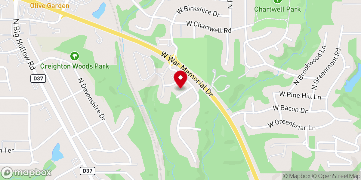 Map showing location of Northminster Presbyterian Church