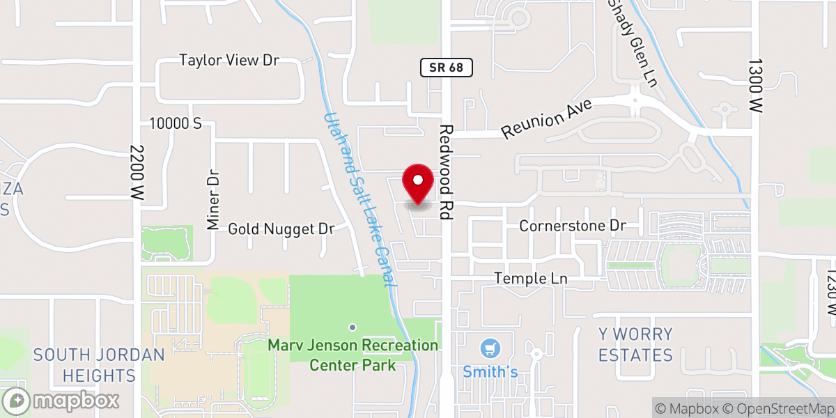 Map showing location of South Jordan Community Church