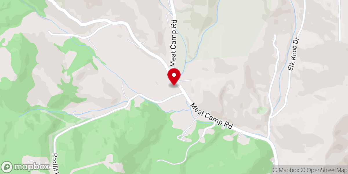 Map showing location of Meat Camp Church