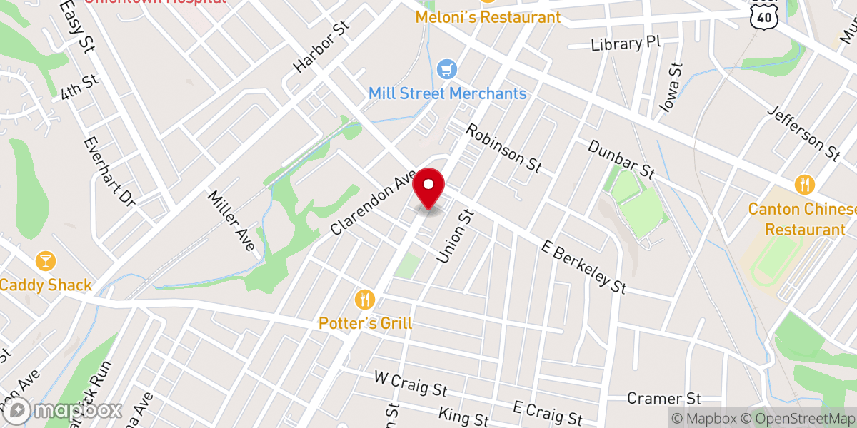 Map showing location of St Paul’s A.M.E. Church