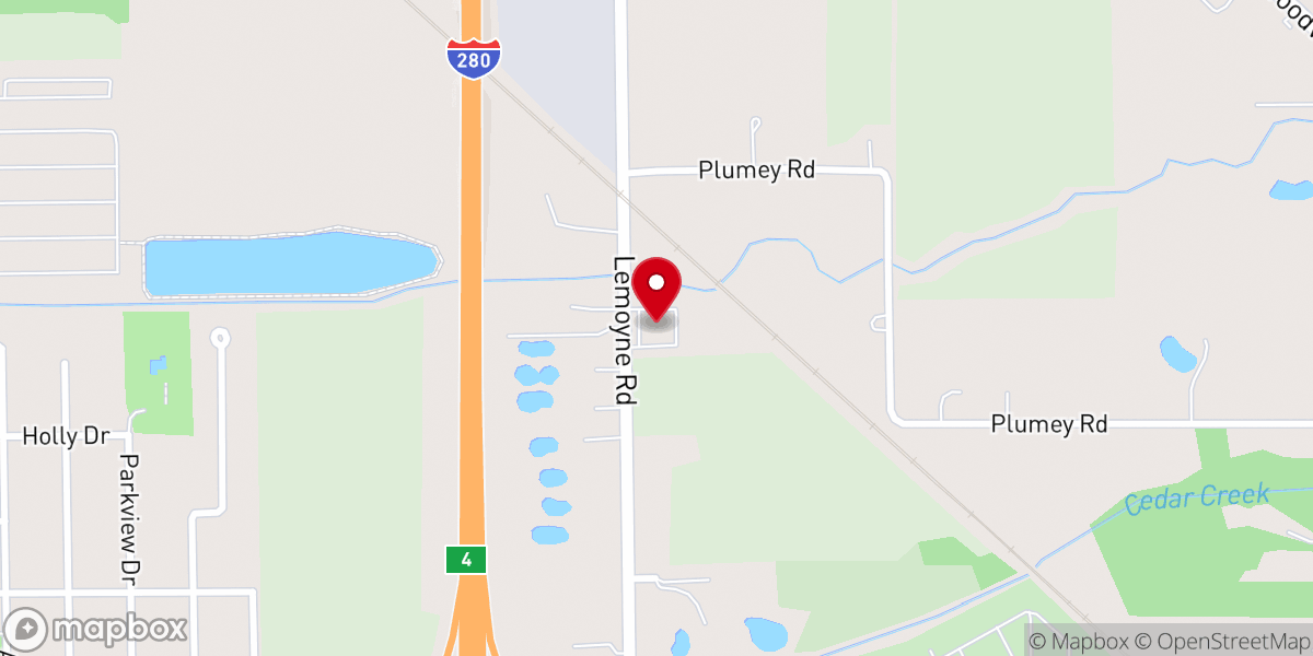 Map showing location of Life Chapel