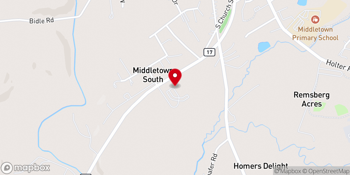 Map showing location of Holy Family Catholic Church