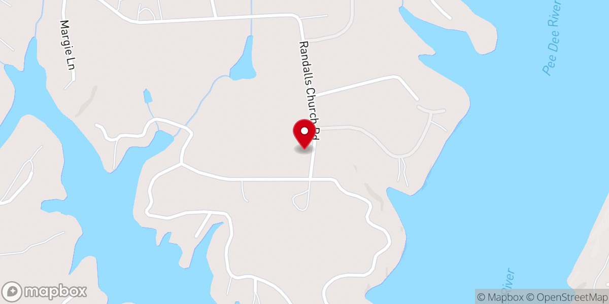 Map showing location of Randell Church