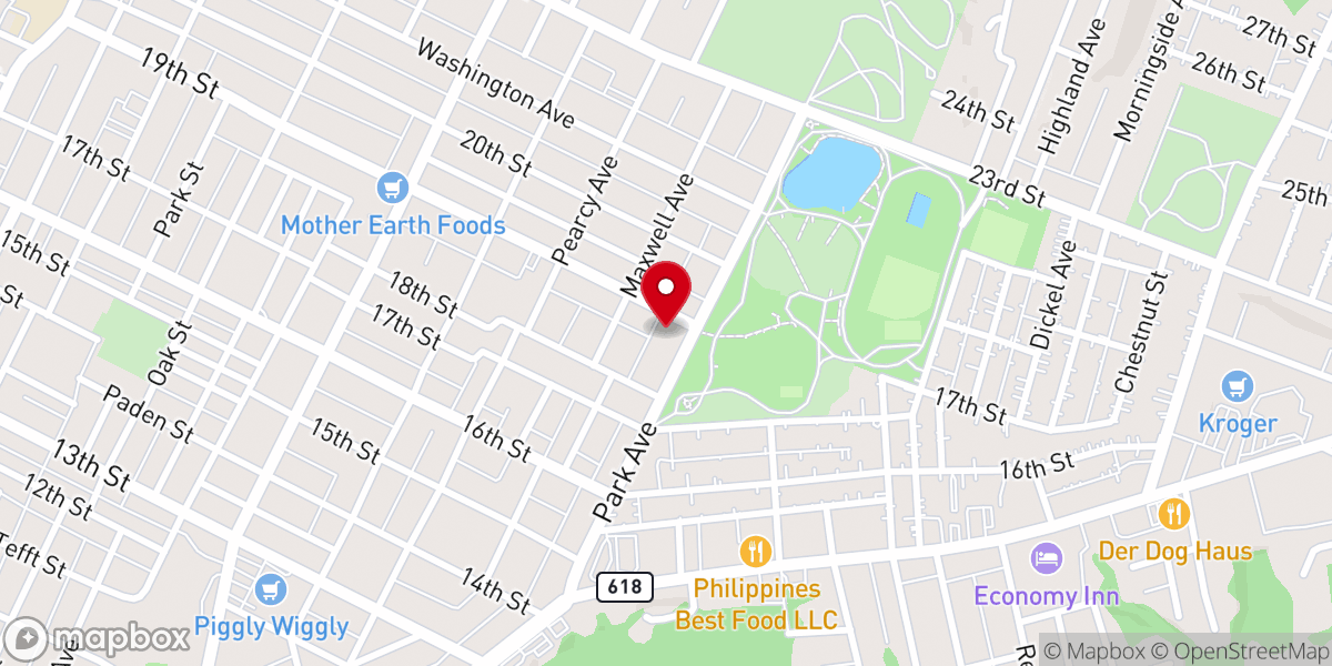 Map showing location of Baptist Temple