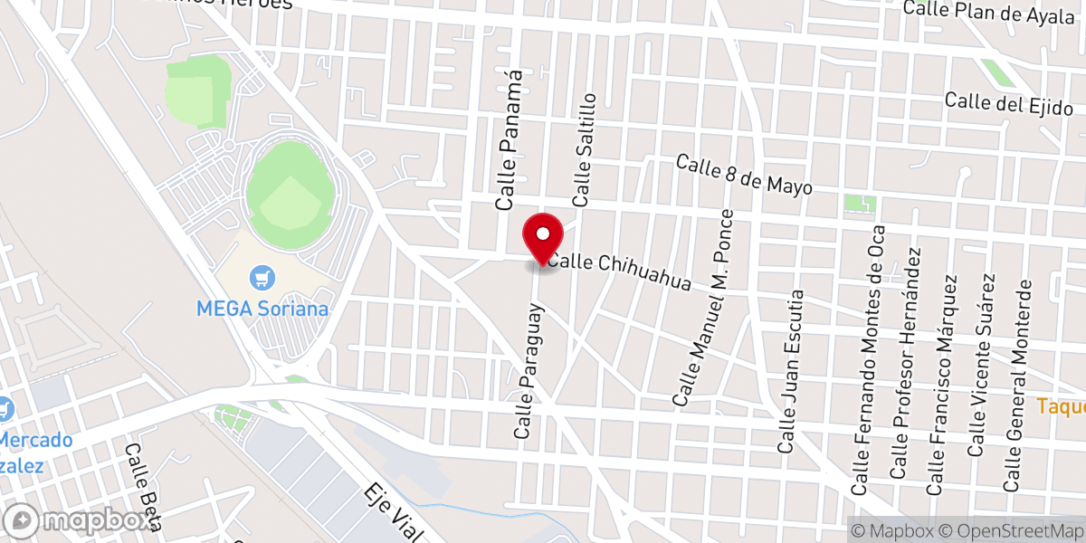 Map showing location of Parroquia de la Santísima Trinidad
