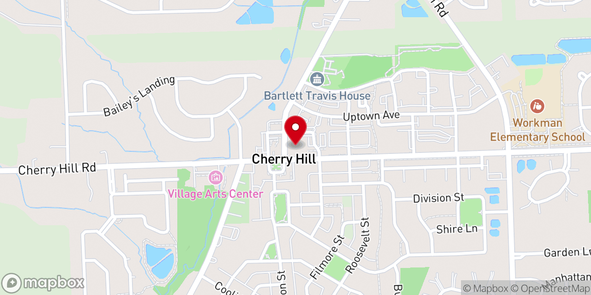Map showing location of Village Church