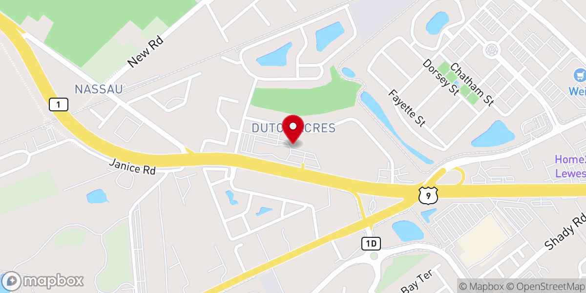 Map showing location of St. Jude The Apostle Church, Lewes, DE