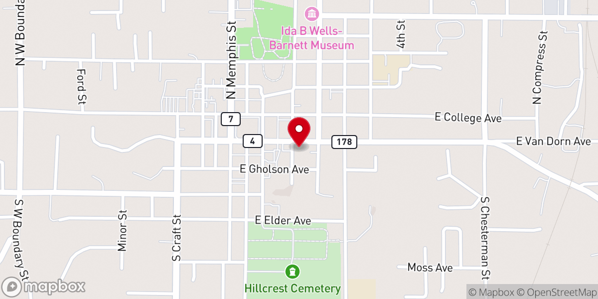 Map showing location of First United Methodist Church