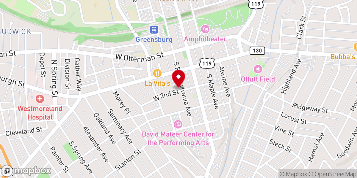 Map showing location of Zion's Evangelical Lutheran Church