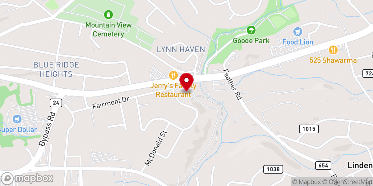 Map showing location of Lynn Haven Baptist Church