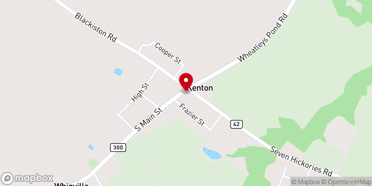 Map showing location of Kenton