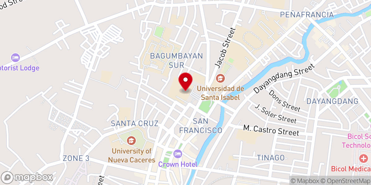 Map showing location of Holy Rosary Minor Seminary