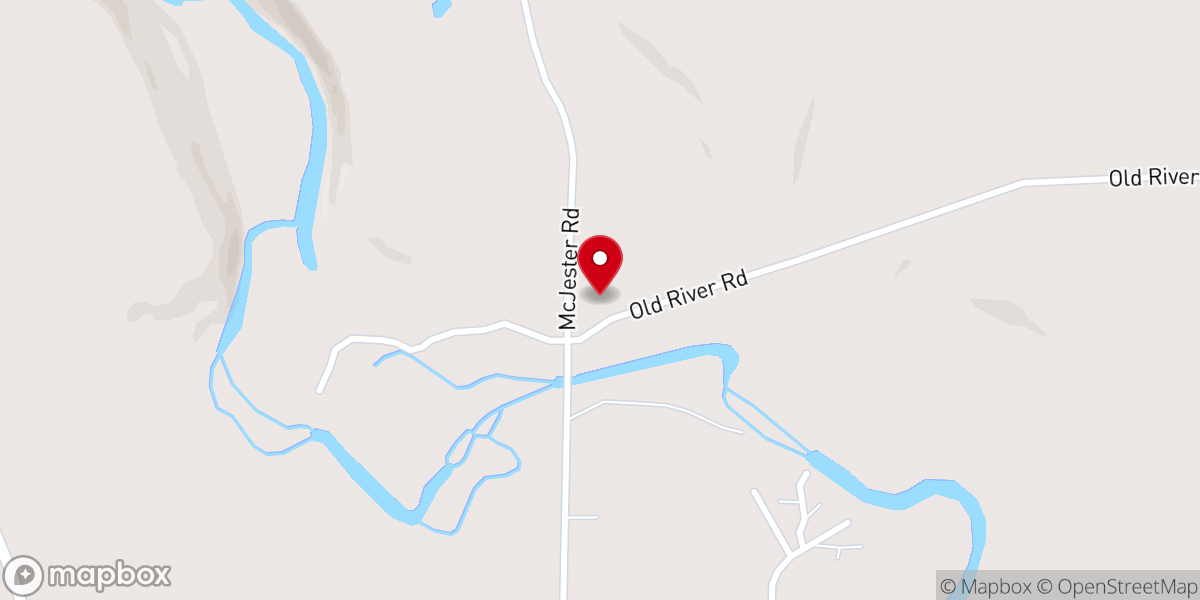 Map showing location of Mc Jester Baptist Church